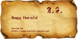 Nagy Harald névjegykártya