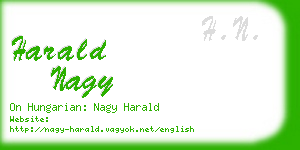 harald nagy business card